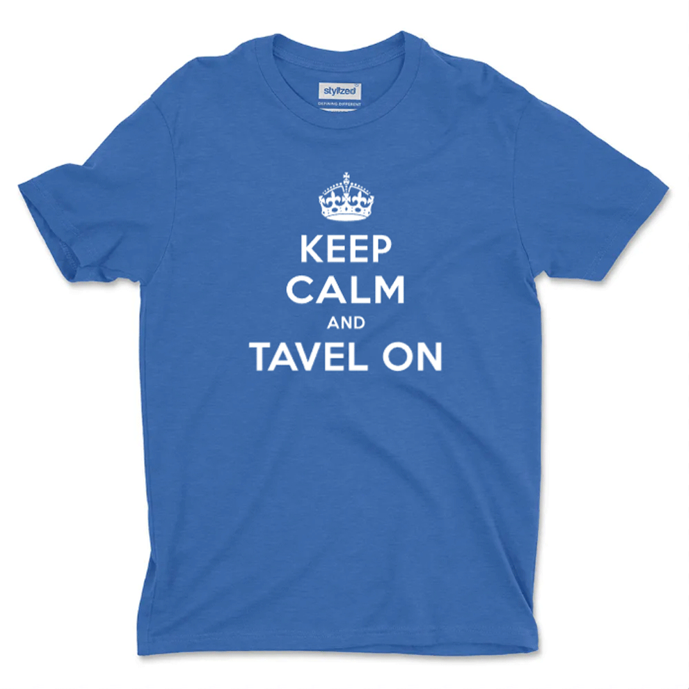 Custom Keep Calm T - shirt - Classic - Royal Blue / XS - T - Shirt