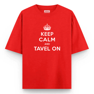 Custom Keep Calm T-shirt - Oversize - Red / XS - T-Shirt