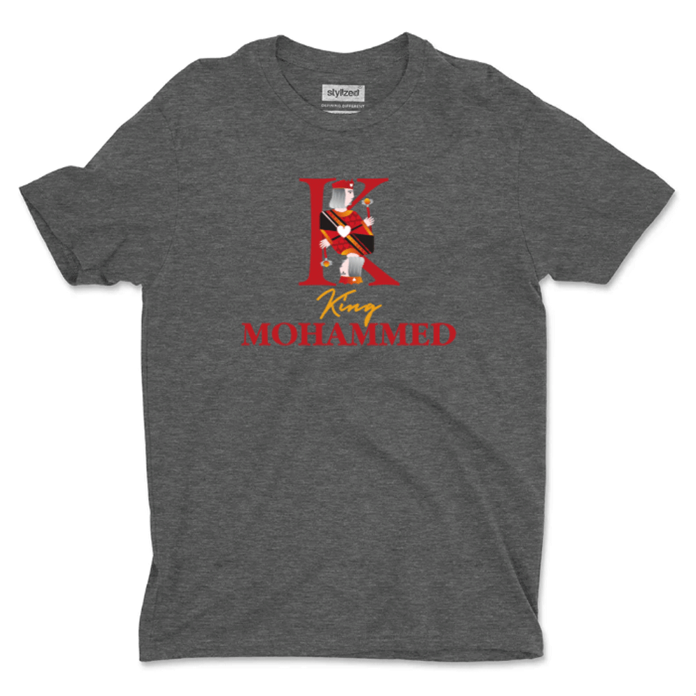 Custom King of Hearts T - shirt - Classic - Charcoal Grey / XS - T - Shirt