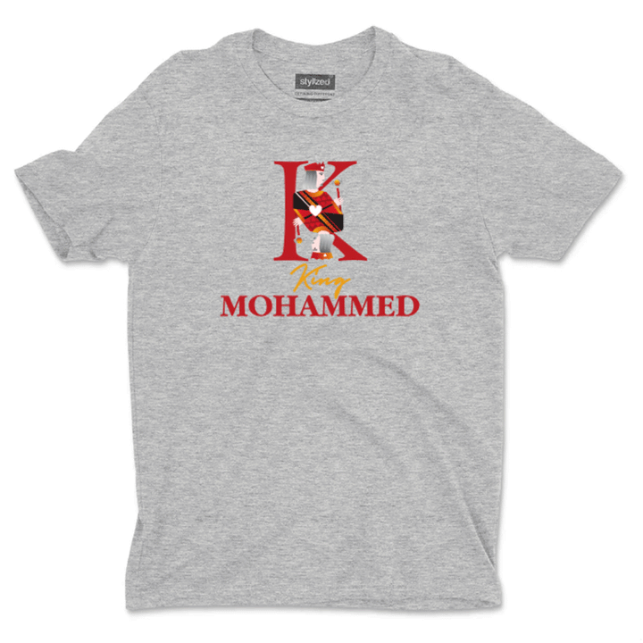 Custom King of Hearts T - shirt - Classic - Light Grey / XS - T - Shirt