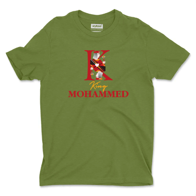 Custom King of Hearts T - shirt - Classic - Military Green / XS - T - Shirt