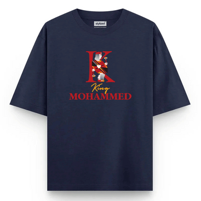 Custom King of Hearts T-shirt - Oversize - Navy Blue / XS - T-Shirt