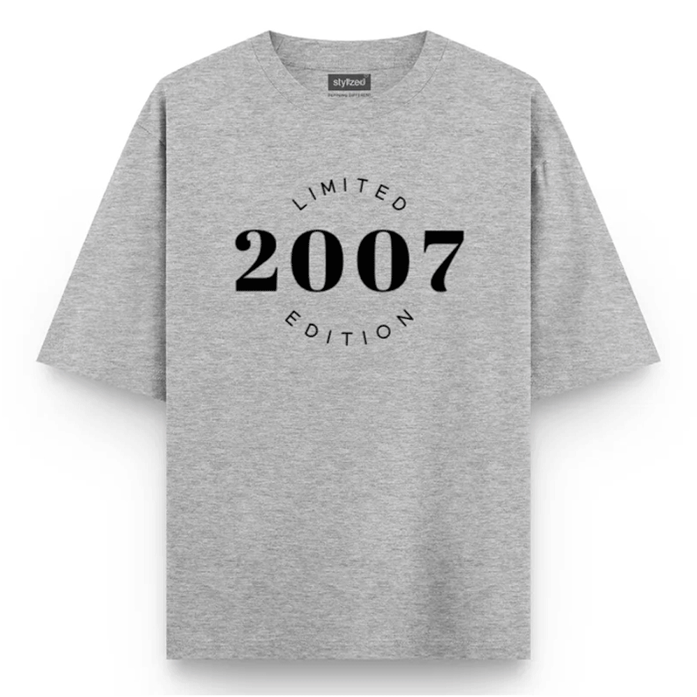 Custom Limited Edition T-shirt - Oversize - Light Grey / XS - T-Shirt