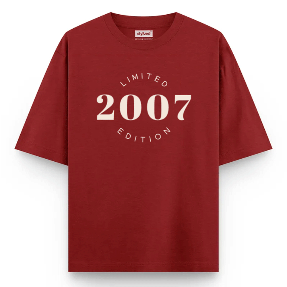 Custom Limited Edition T-shirt - Oversize - Maroon / XS - T-Shirt