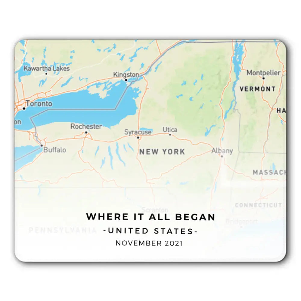 PU Leather Mousepad Mousepads Personalized map, Mousepad - Stylizedd