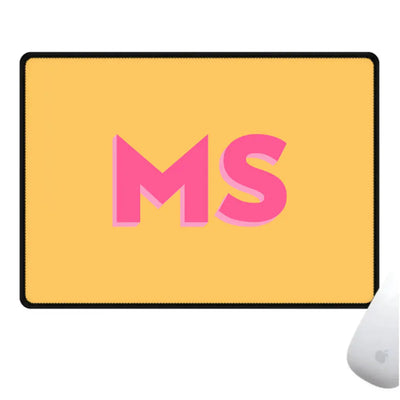 Gaming Mousepad Mousepads Personalized Monogram Initial 3D Shadow Text Mousepad - Stylizedd.com