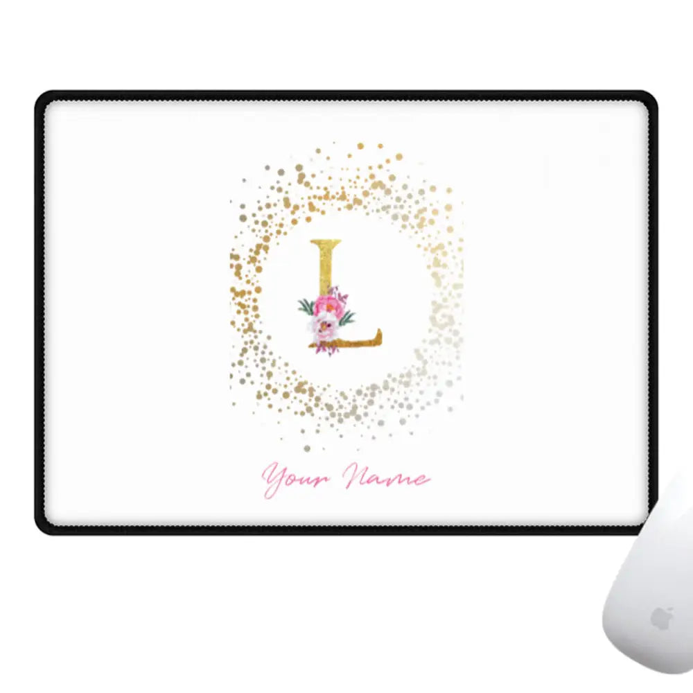 Gaming Mousepad Mousepads Floral Initial Mousepad - Stylizedd.com