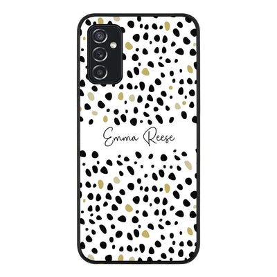 Samsung Galaxy M52 5G / Rugged Black Pebble Multi Color Custom Text, My Name Phone Case, Stylizedd.com in Dubai Sharjah UAE UK  