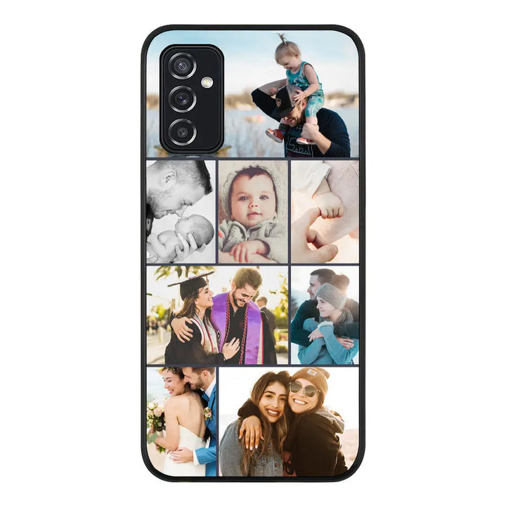 Samsung Galaxy M52 5G / Rugged Black Phone Case Personalised Photo Collage Grid Phone Case - Samsung M Series - Stylizedd