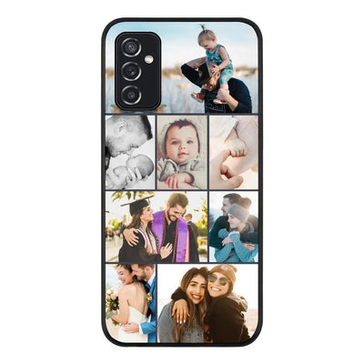 Samsung Galaxy M52 5G / Rugged Black Personalised Photo Collage Grid Phone Case