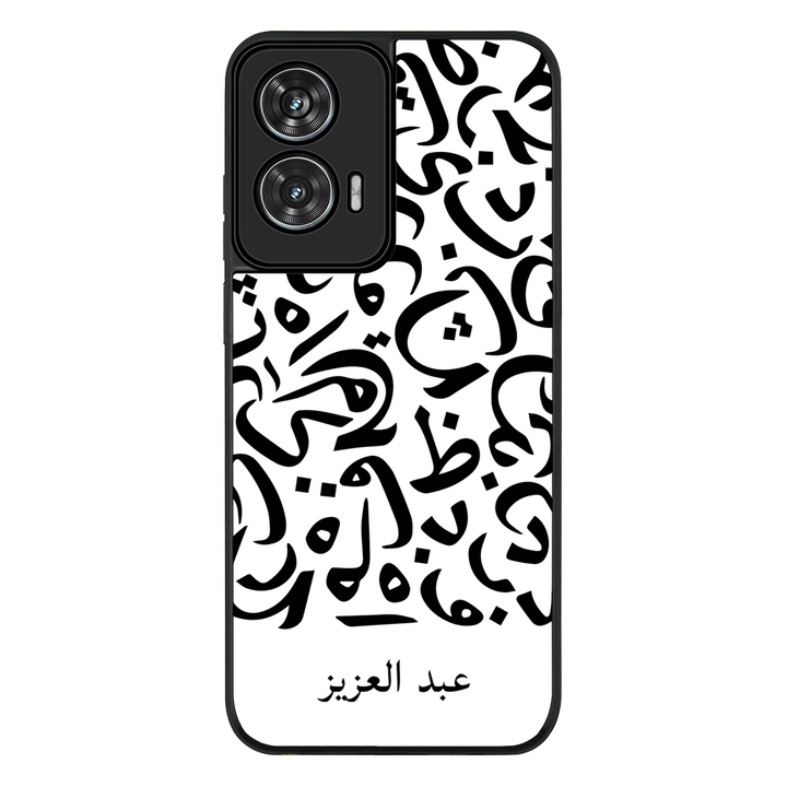 Personalized Name Arabic Calligraphy Letters Phone Case - Motorola - Edge 50 Fusion / Rugged Black