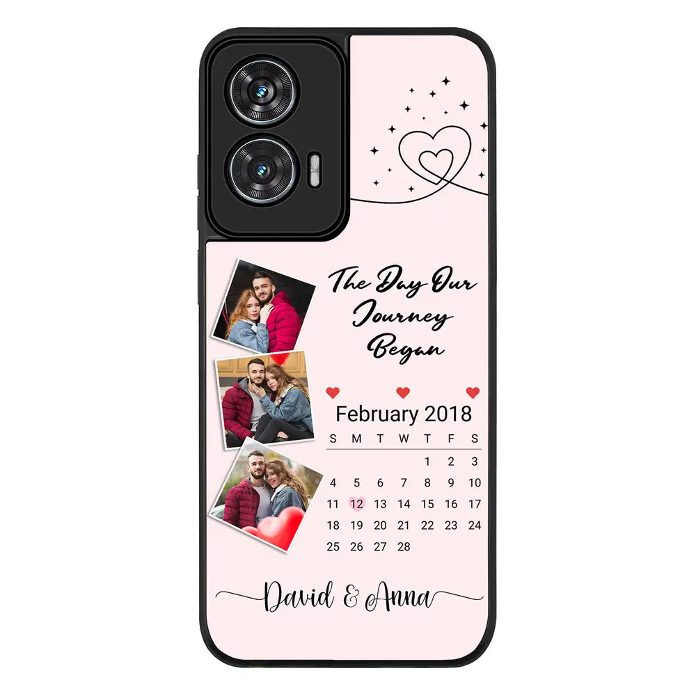 Motorola Edge 50 Fusion / Rugged Black Custom Photo Collage Calendar, Phone Case - Motorola - Stylizedd.com