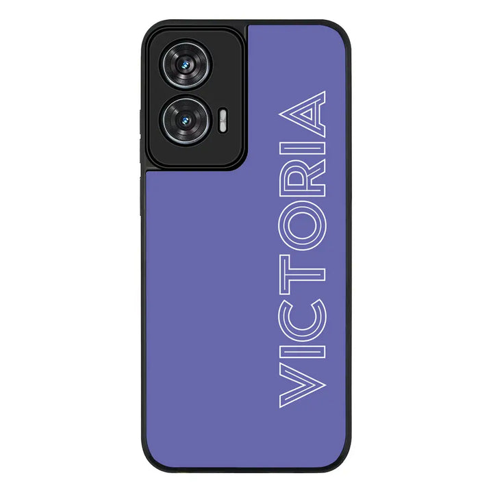 Personalized Name Custom Phone Case - Motorola - Edge 50 Fusion / Rugged Black - Stylizedd