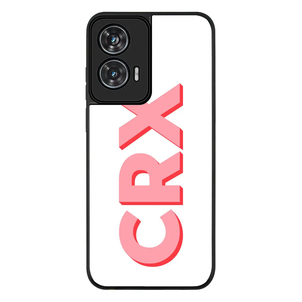 Personalized Monogram Initial 3D Shadow Text Phone Case - Motorola - Edge 50 Fusion / Rugged Black
