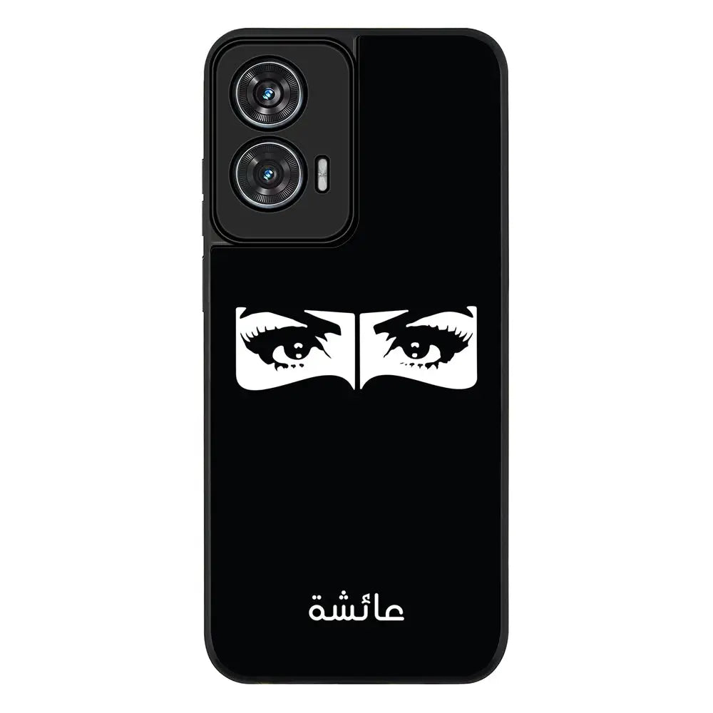 Custom Name Niqabi Eye Phone Case - Motorola - Edge 50 Fusion / Rugged Black - Phone Case