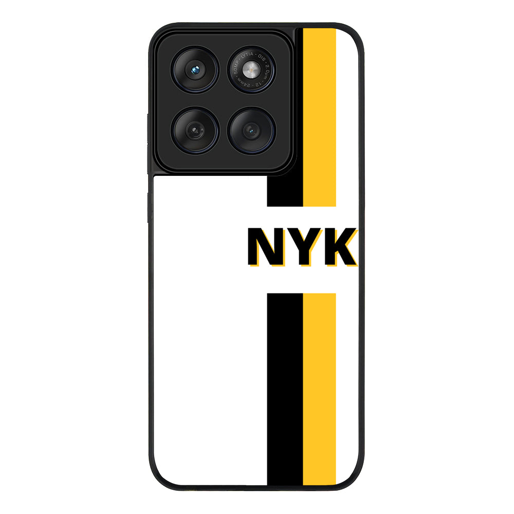Custom Striped Monogram Phone Case - Motorola