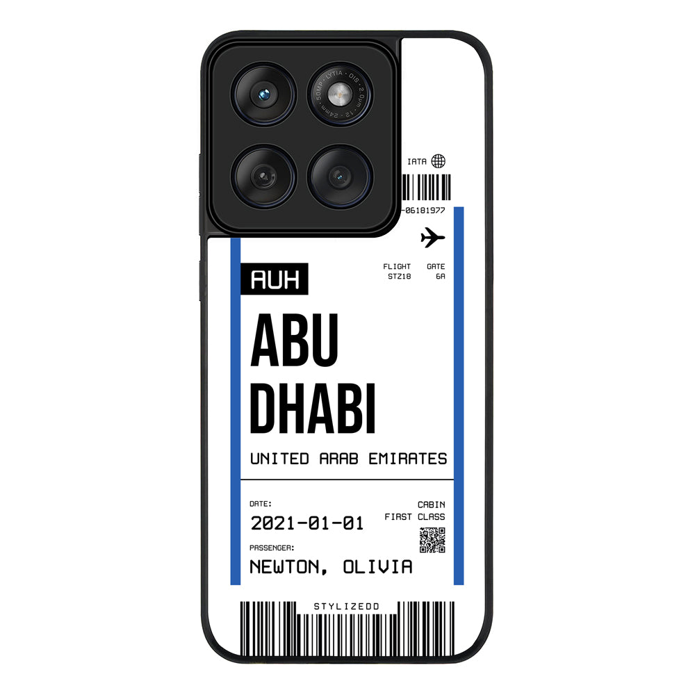 Custom Flight Boarding Pass Ticket Phone Case - Motorola