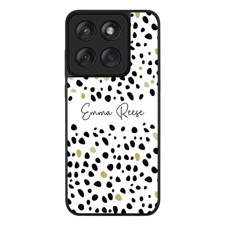 Pebble Multi Color Custom Text, My Name Phone Case - Motorola