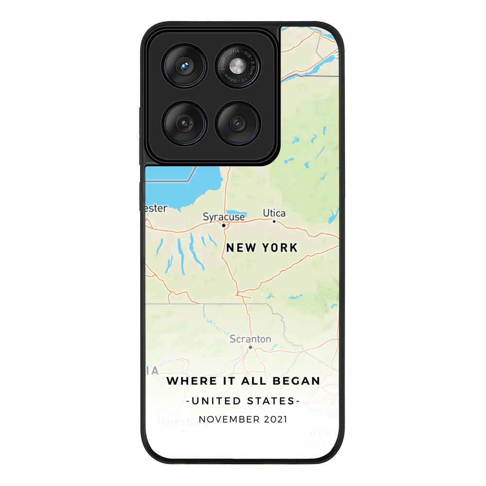 Personalized map, Phone Case - Motorola