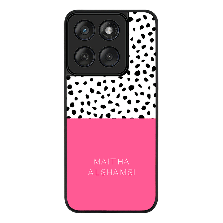 Personalized Text Colorful Spotted Dotted, Phone Case - Motorola