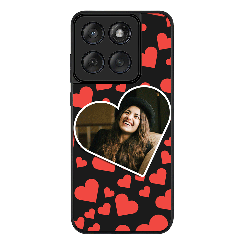 Custom Photo Heart shaped, Phone Case - Motorola