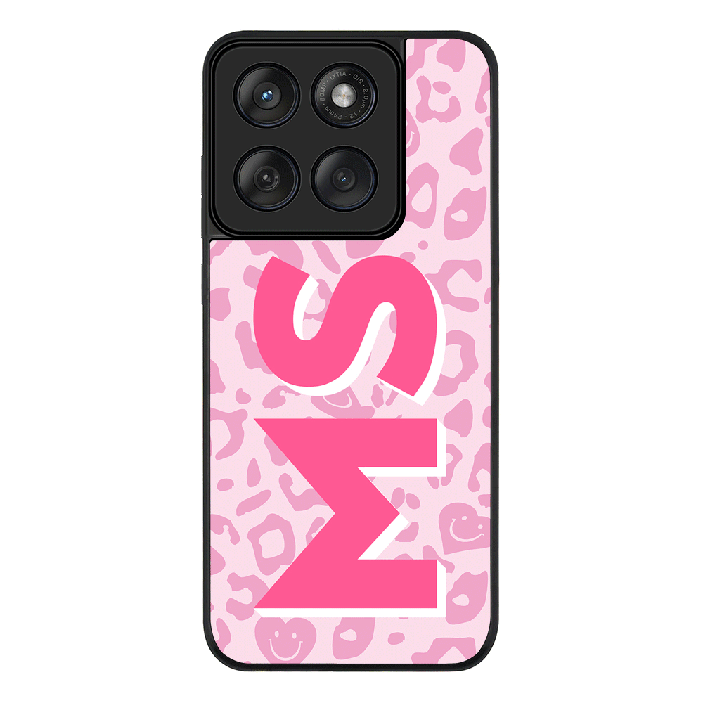 Custom Monogram Initial 3D Shadow Text Seamless Pattern, Phone Case - Motorola