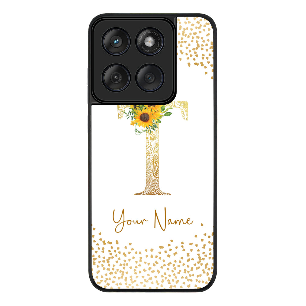 Floral Mandala Initial Phone Case - Motorola