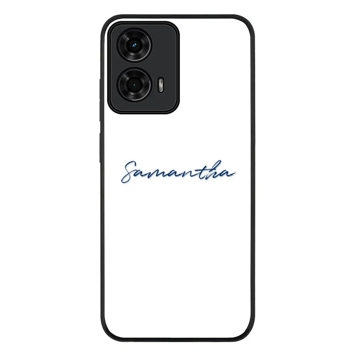 Custom Text My Name Phone Case - Motorola - Moto G04 / G04s / Rugged Black - Stylizedd