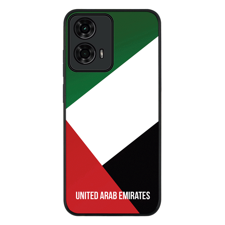 Personalized UAE United Arab Emirates Phone Case - Motorola - Moto G04 / G04s / Rugged Black