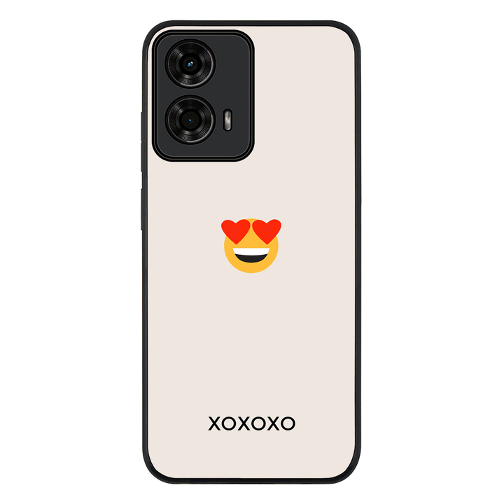 Custom Text Emojis Emoticons Phone Case - Motorola - Moto G04 / G04s / Rugged Black - Stylizedd
