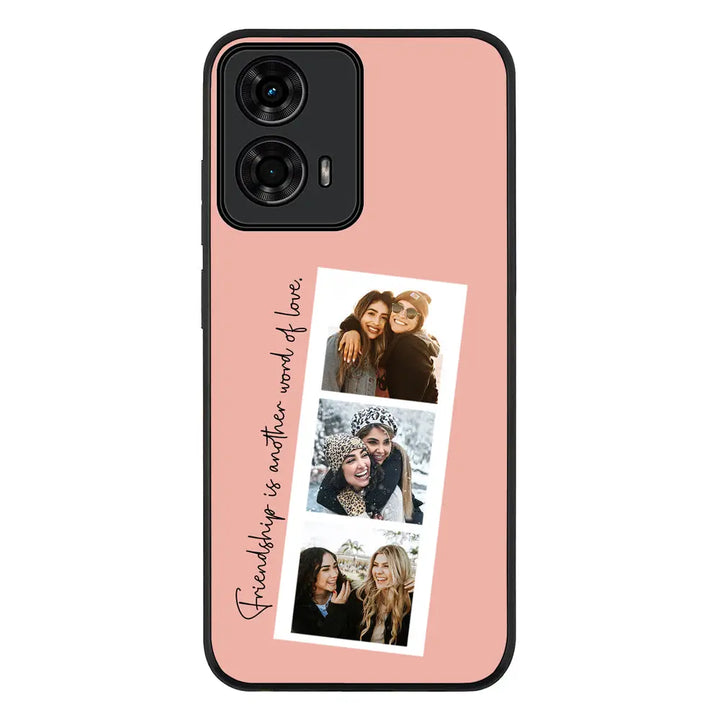 Custom Photo Strip Polaroid Style Phone Case - Motorola - Moto G24 / Power / Rugged Black