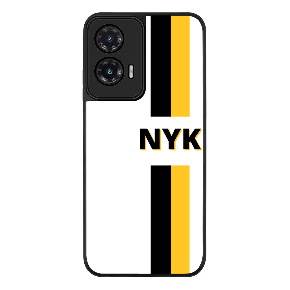 Custom Striped Monogram Phone Case - Motorola