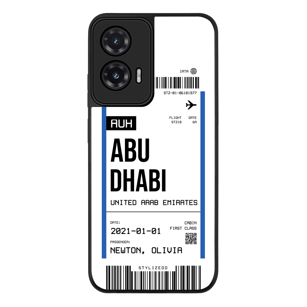 Custom Flight Boarding Pass Ticket Phone Case - Motorola