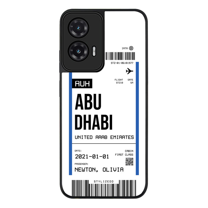 Custom Flight Boarding Pass Ticket Phone Case - Motorola