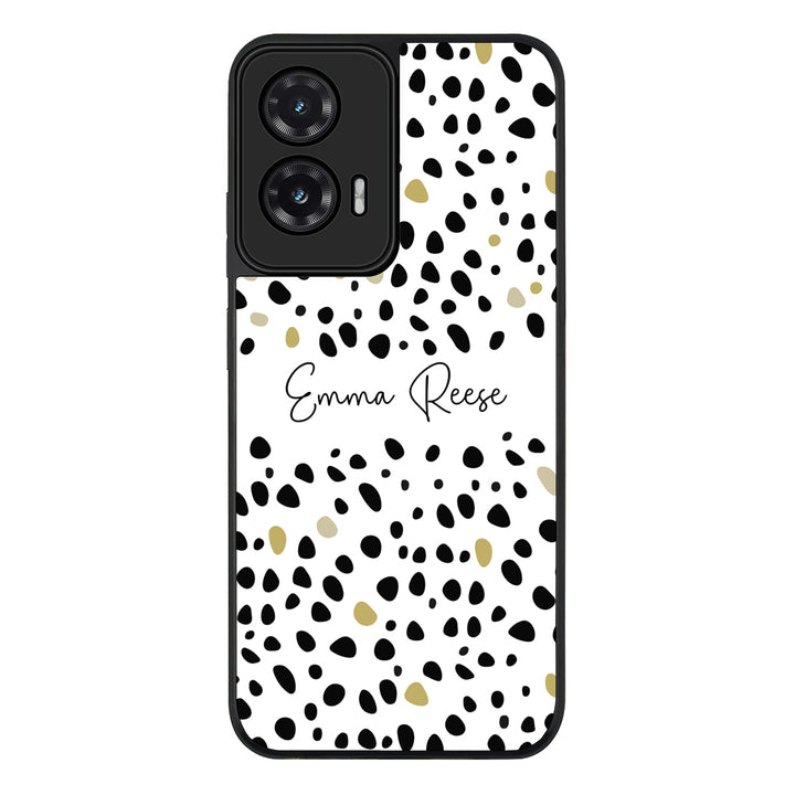 Pebble Multi Color Custom Text, My Name Phone Case - Motorola