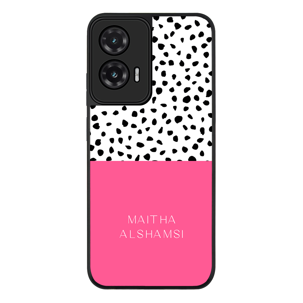Personalized Text Colorful Spotted Dotted, Phone Case - Motorola