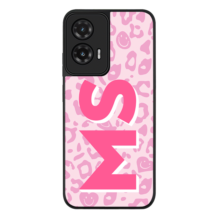Custom Monogram Initial 3D Shadow Text Seamless Pattern, Phone Case - Motorola