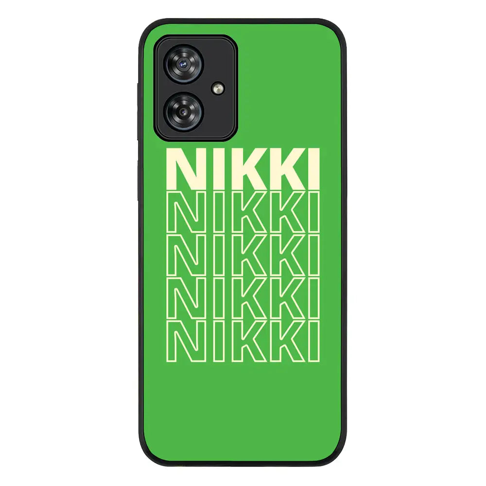 Repeated Monogram Phone Case - Motorola - Moto G54 / Power / G64 / Rugged Black - Stylizedd