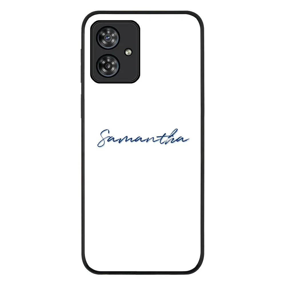 Custom Text My Name Phone Case - Motorola - Moto G54 / Power / G64 / Rugged Black - Stylizedd