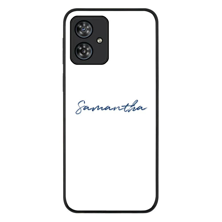 Custom Text My Name Phone Case - Motorola - Moto G54 / Power / G64 / Rugged Black - Stylizedd