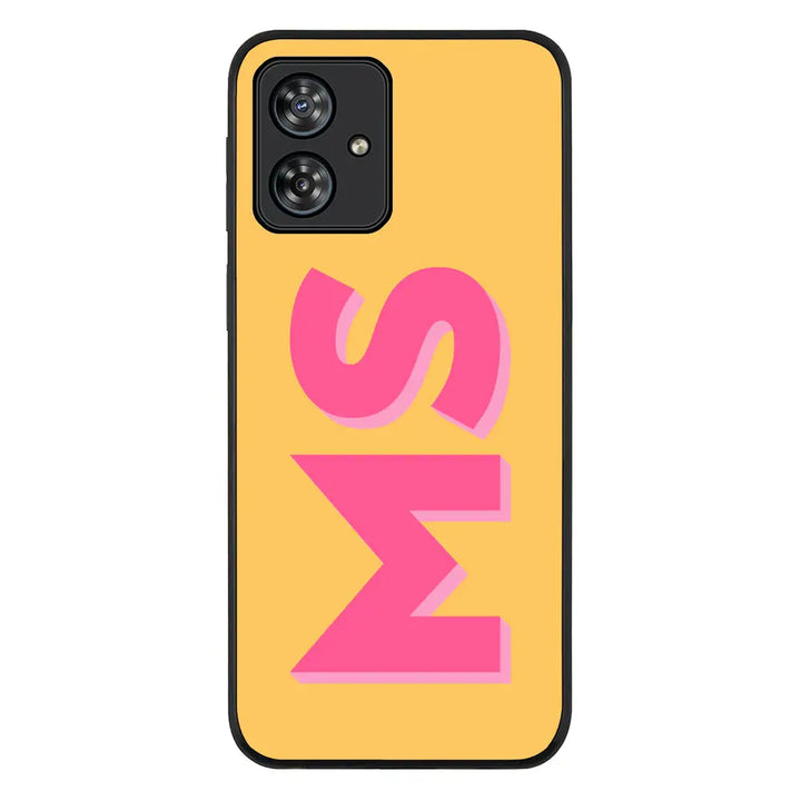 Personalized Monogram Initial 3D Shadow Text Phone Case - Motorola - Moto G54 / Power / G64