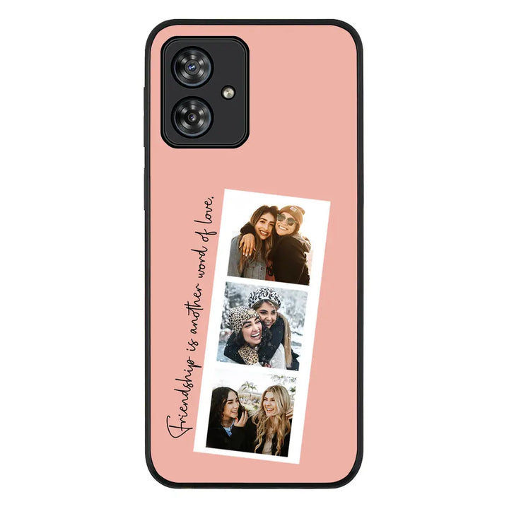 Custom Photo Strip Polaroid Style Phone Case - Motorola - Moto G54 / Power / G64 / Rugged Black