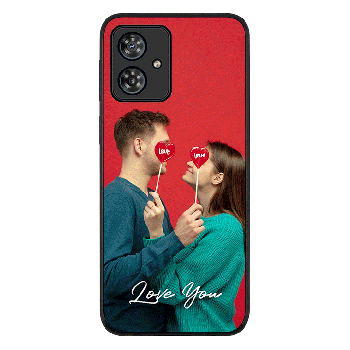 Custom Photo Valentine Phone Case - Motorola - Moto G54 / Power / G64 / Rugged Black - Stylizedd
