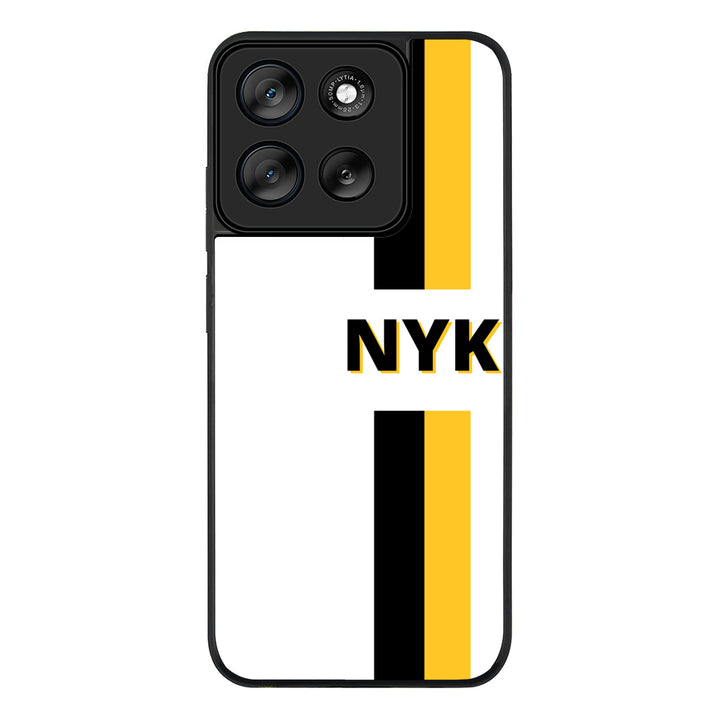 Custom Striped Monogram Phone Case - Motorola