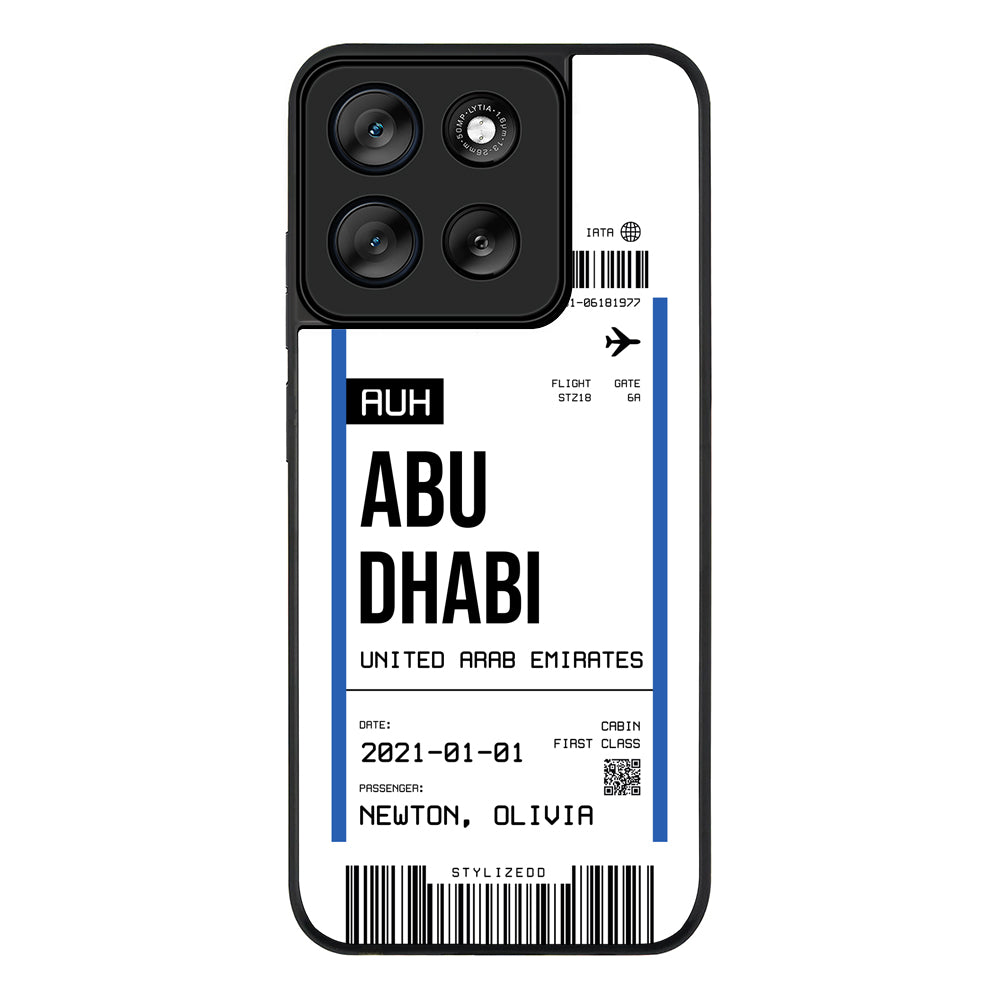 Custom Flight Boarding Pass Ticket Phone Case - Motorola