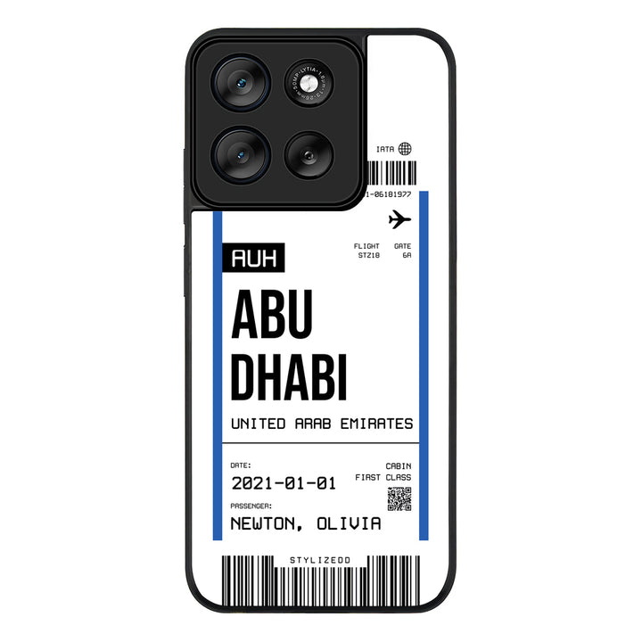 Custom Flight Boarding Pass Ticket Phone Case - Motorola