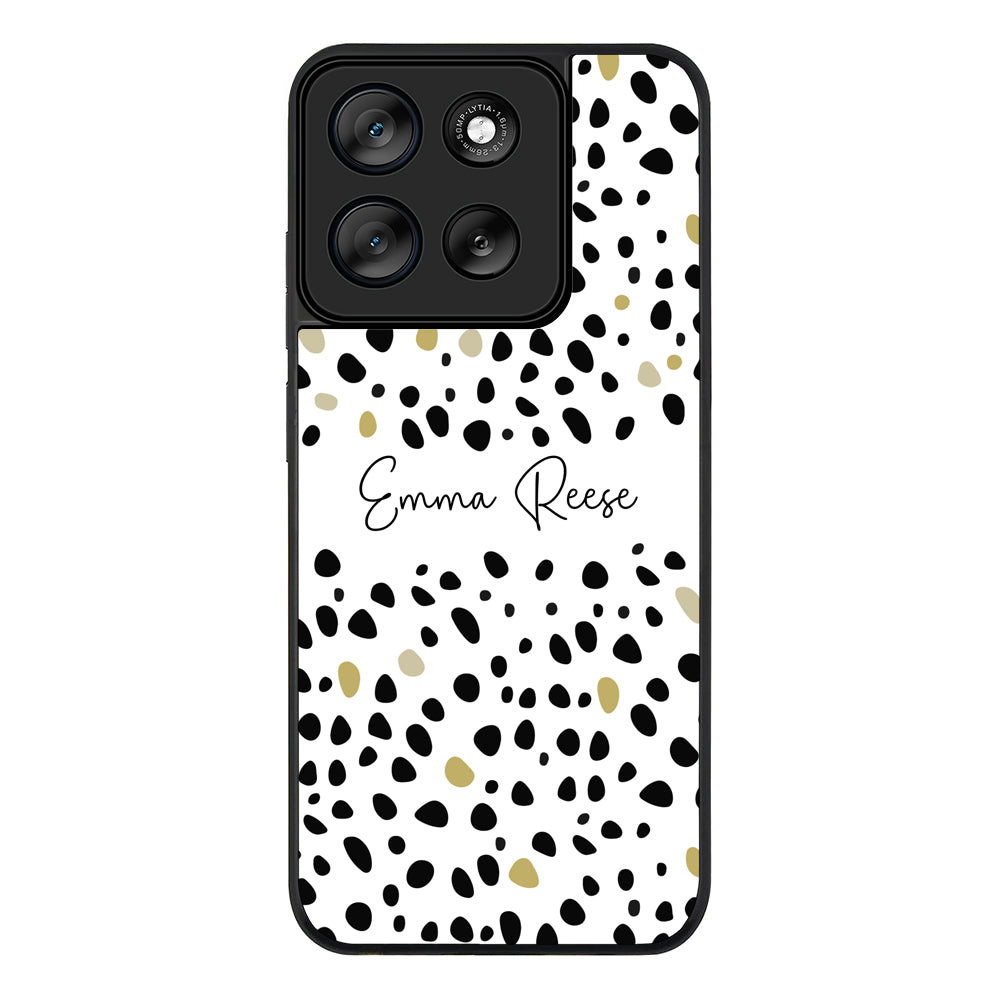 Pebble Multi Color Custom Text, My Name Phone Case - Motorola