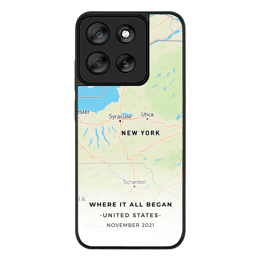 Personalized map, Phone Case - Motorola
