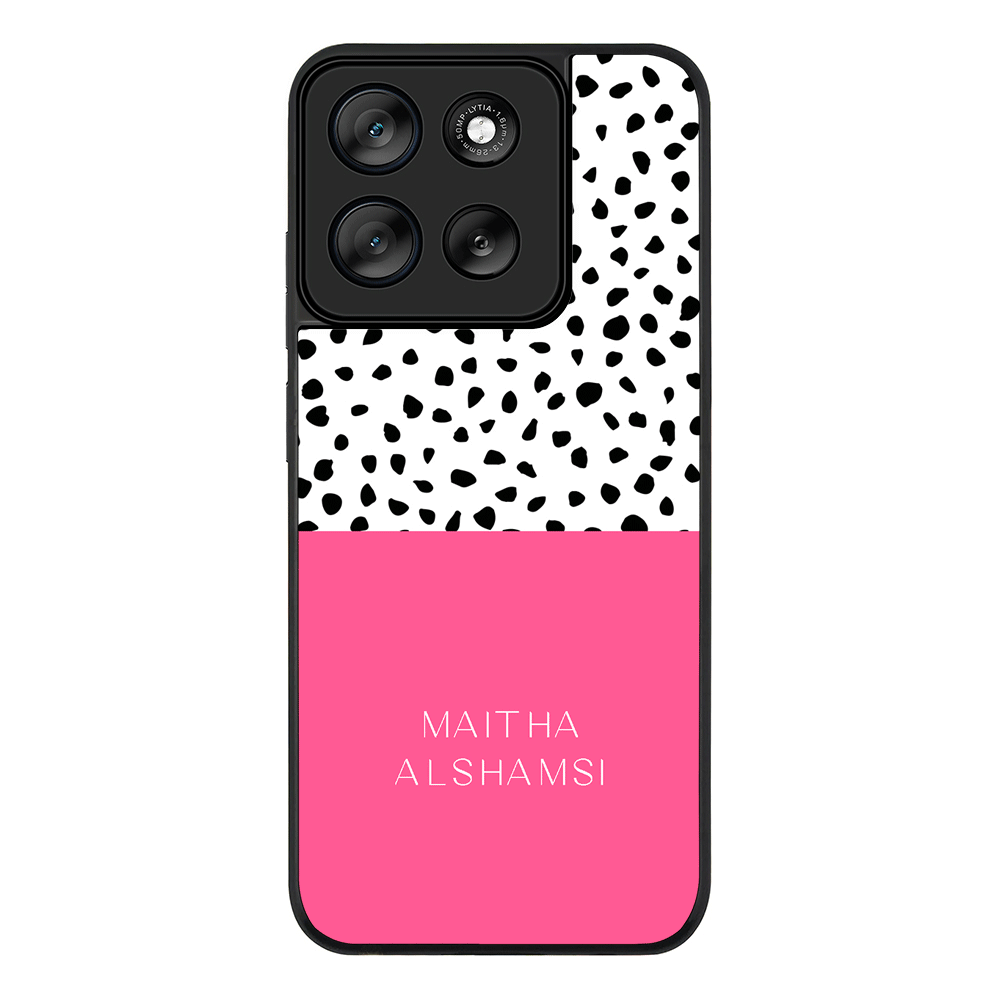 Personalized Text Colorful Spotted Dotted, Phone Case - Motorola