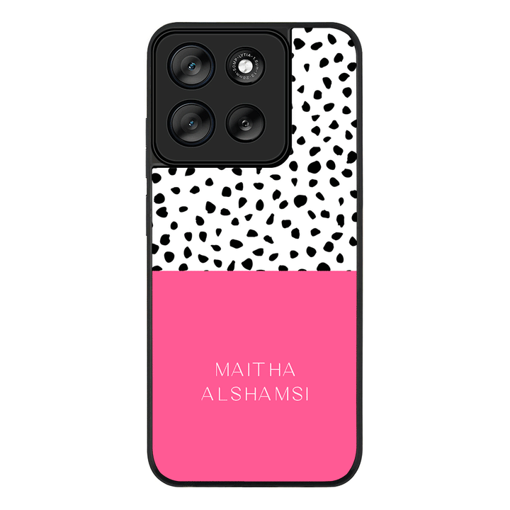 Personalized Text Colorful Spotted Dotted, Phone Case - Motorola
